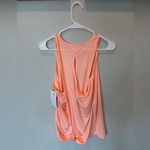 NWT athleta essence vital tie back tank top coral orange size large